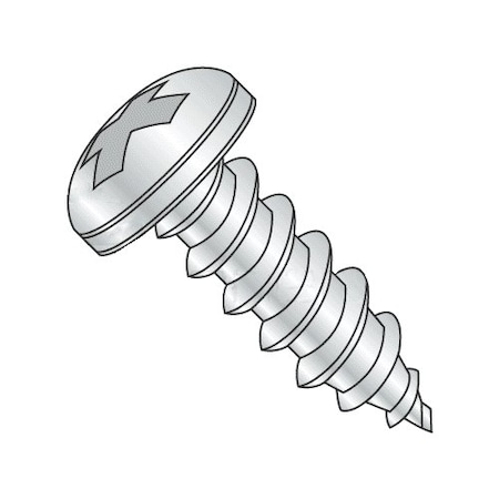 Newport Fasteners Self-Drilling Screw, #4 x 1 in, Zinc Plated Steel Pan Head Phillips Drive, 10000 PK 793116-10000
